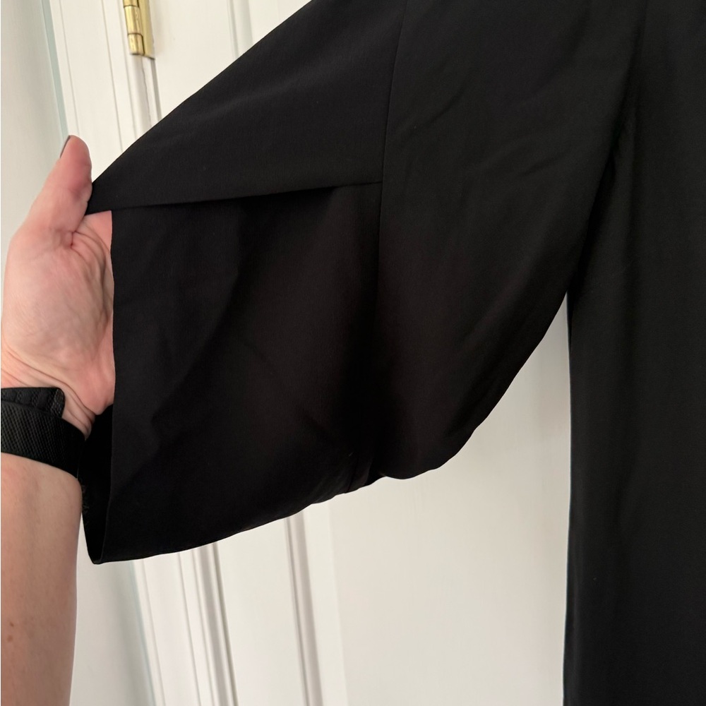 Eileen Fisher Silk Folded Sleeve Ballet neck Dress - Picture 3 of 6